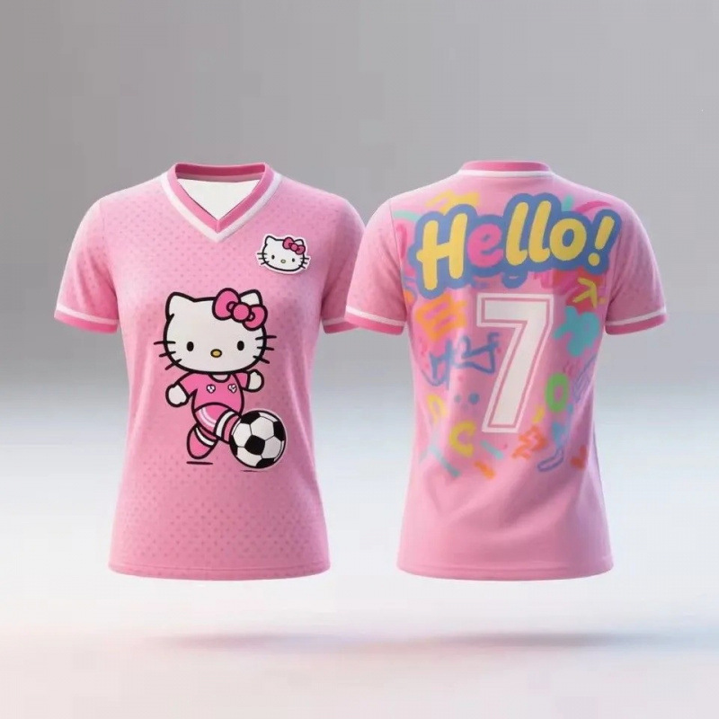 26 New Football T-Shirts, Outdoor Sportswear, 3D Digital Printing Hellokitty Football Uniforms, Breathable and Quick-Drying 26 New Football T-Shirts, Outdoor Sportswear, 3D Digital Printing Hellokitty Football Uniforms, Breathable and Quick-Drying