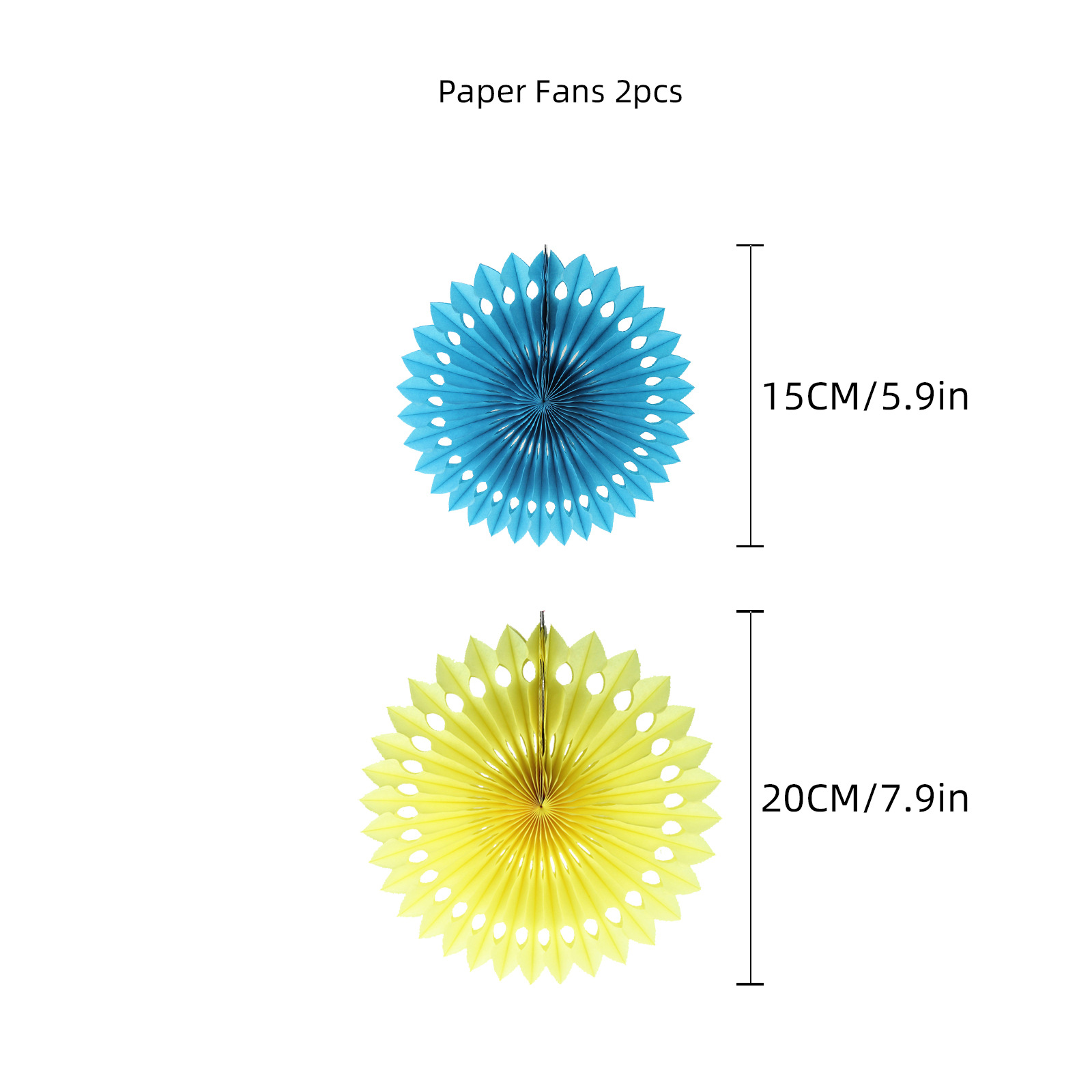 2 ventiladores de papel hueco
