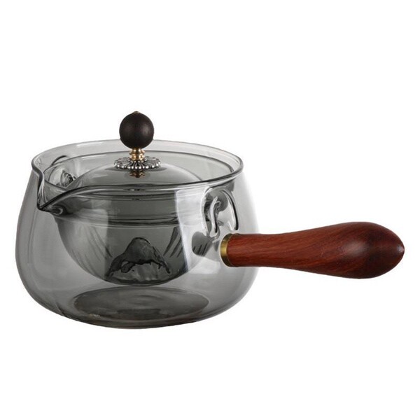 capacious glass teapot for home use