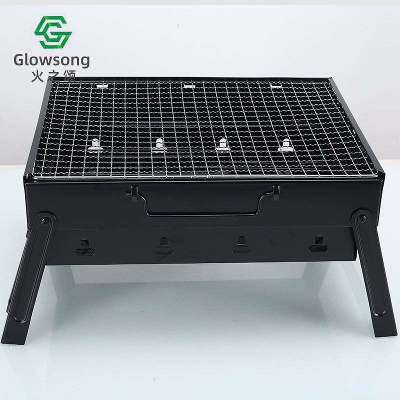 Parrilla de barbacoa portátil al aire libre doméstico plegable pequeño utensilios de barbacoa horno de carbón horno de carbón horno de barbacoa de carbón
