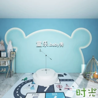 儿童服饰母婴童装店直播间3d墙纸口才培训机构小主持播音舞台壁纸