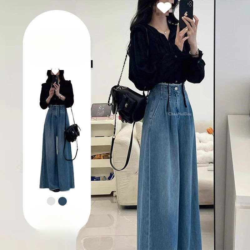 早秋女装2025新款法式轻熟风穿搭洋气常规袖显瘦百搭高腰涤纶裤套|undefined