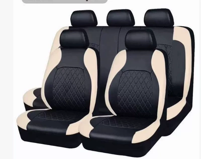seat cover pu leather | Universal seat cover - beige-nine-piece-set-universal