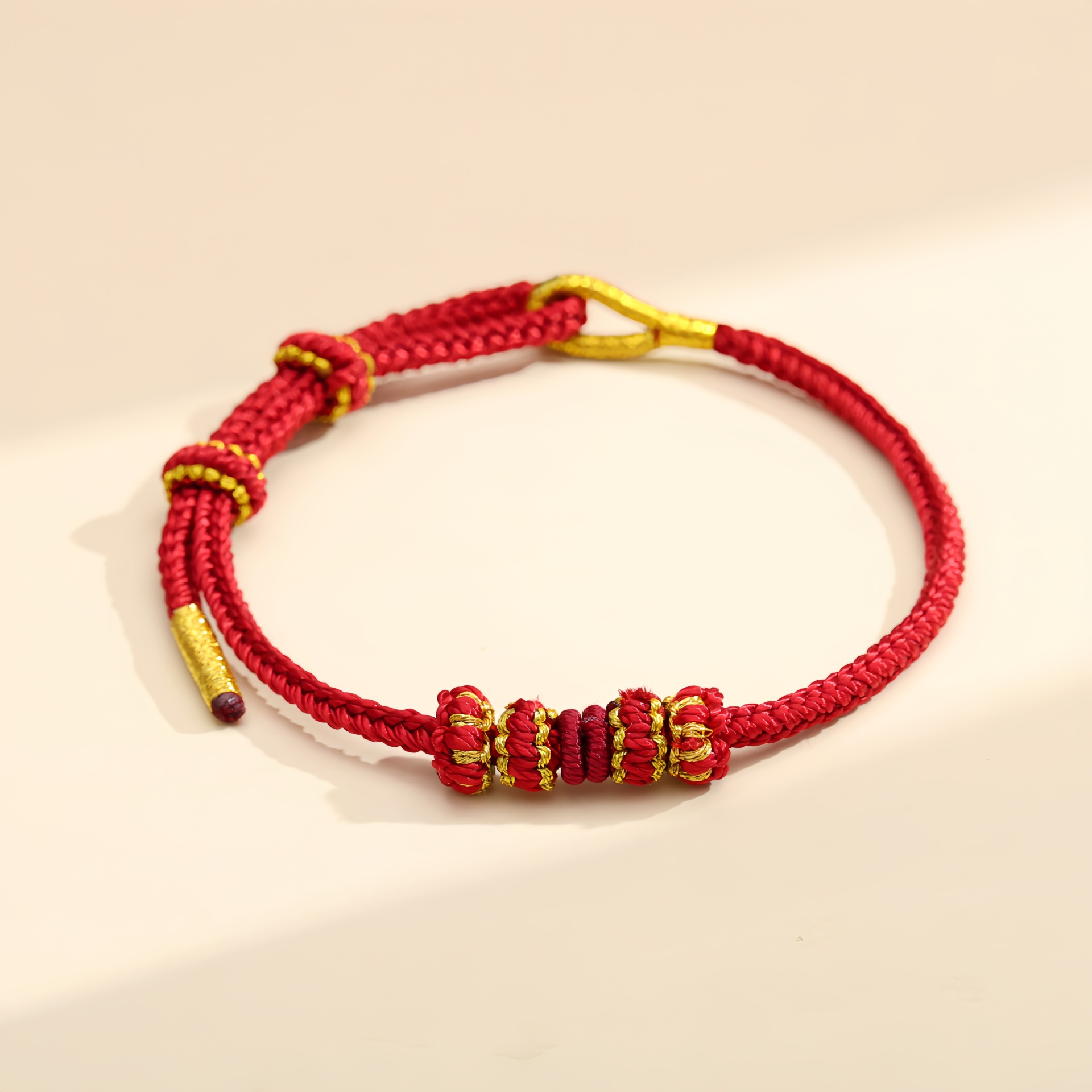 Eight-strand braid (burgundy with loop)