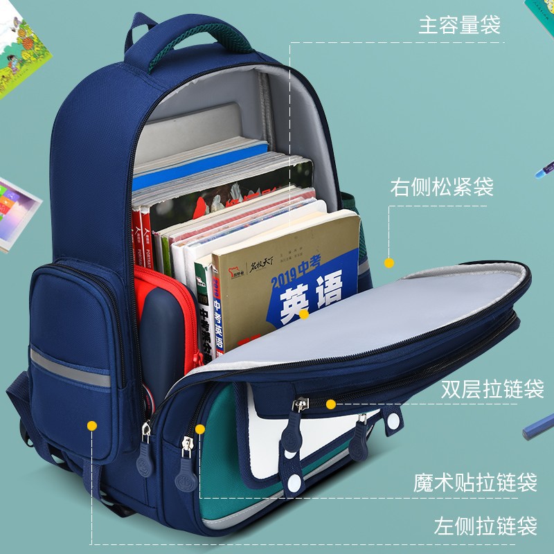 Mochila escolar para niños y niñas de estilo británico, mochila de clase para estudiantes de primaria de 1 a 6 grados, mochila ligera y resistente al desgaste.