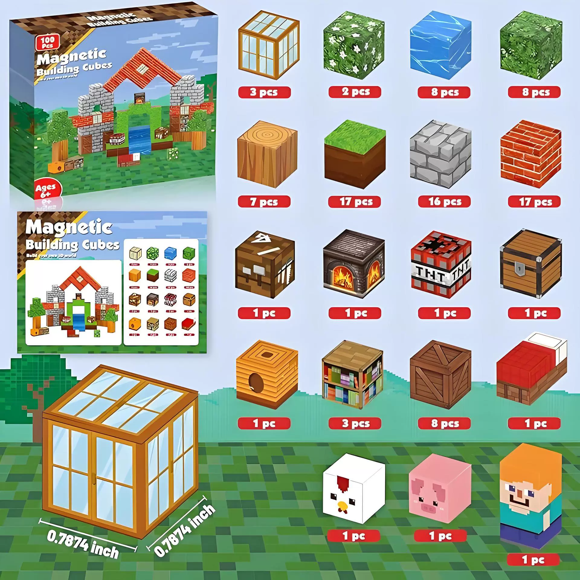 Магнитный конструктор, игрушка, Amazon, импорт, новая коллекция