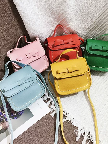 New Children's Bag Korean Fashionable Shoulder Bag Fashion Mini Bow Girl Crossbody Bag Accessories Handbag