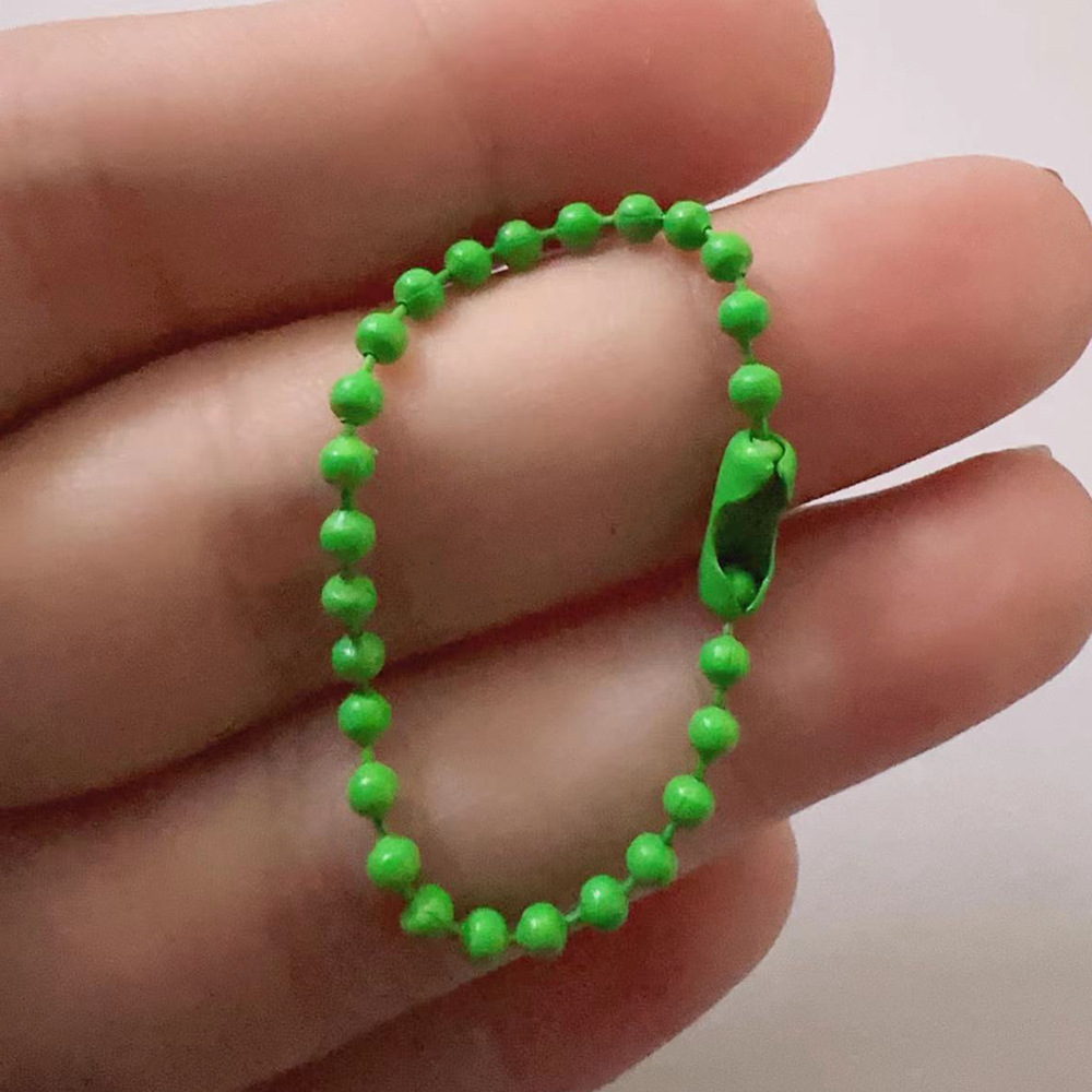 En stock color pintura metal grano cadena joyería accesorios spray pintura Goka cadena ropa juguete etiqueta cadena