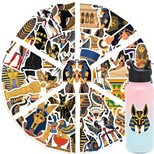 50张卡通古埃及系列涂鸦贴纸DIY装饰平板行李箱笔记本防水PVC不侵