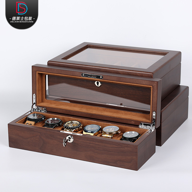 Dreyster Ebony Paint Watch Storage Box Walnut Famous Watch Collection Box Bracelet Display Box Display Box