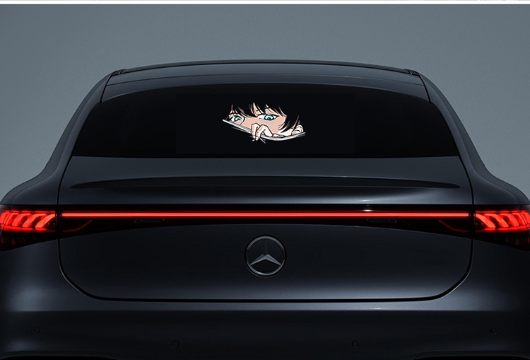 Car Devil Eye Solar Ambient Light, No Wiring Required, Triangle Window Rear Glass Light, Car LED Warning Light