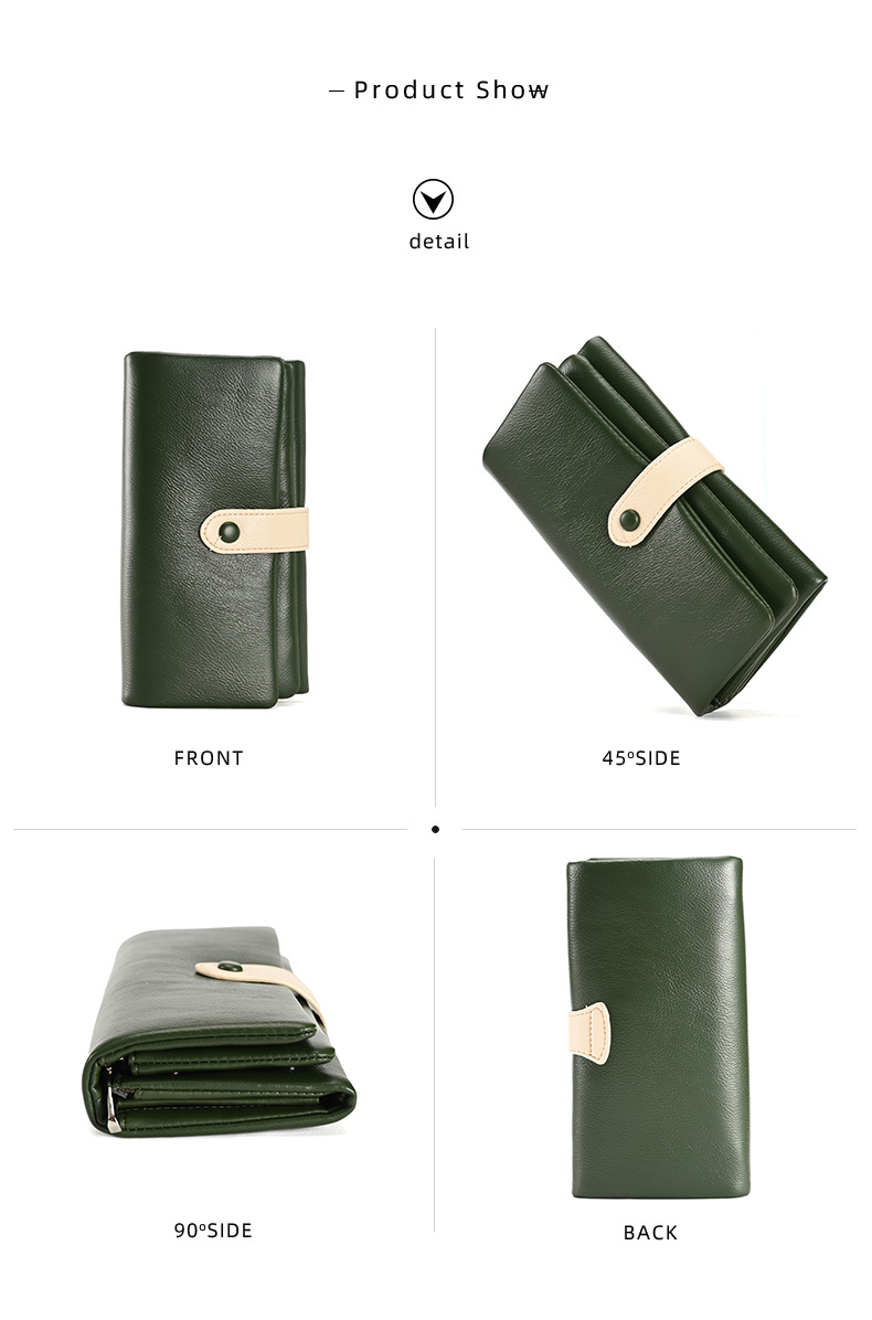 Women's Solid Color Pu Leather Zipper Wallets display picture 6