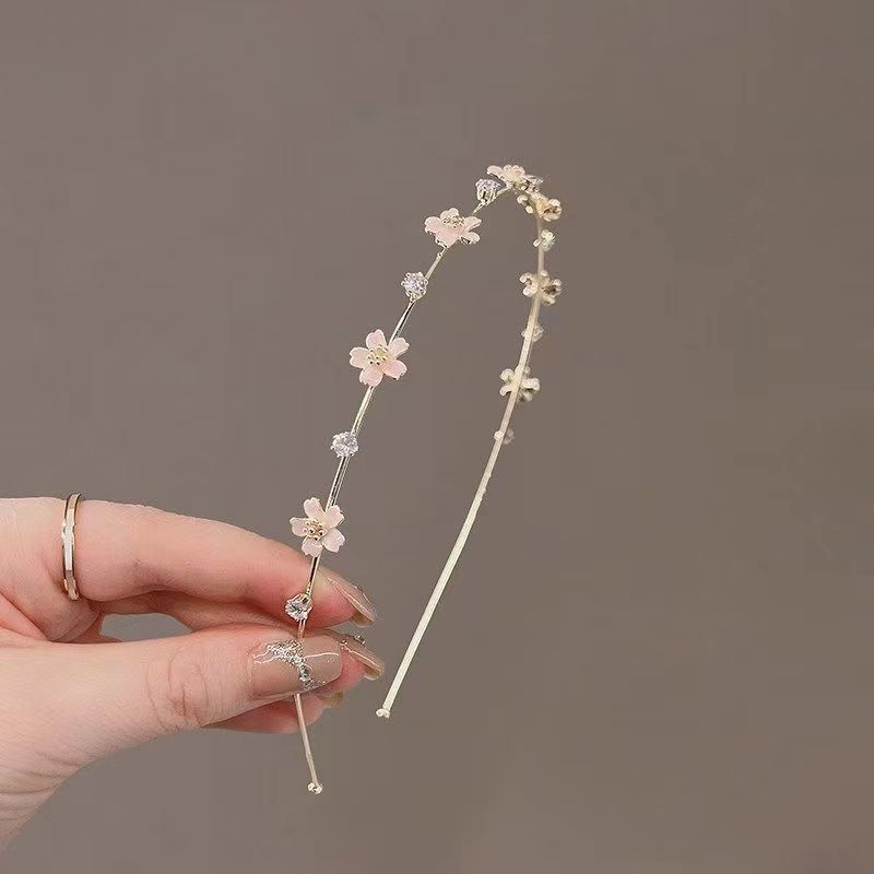 仙女森系櫻花發箍2023新款春時尚日韓氣質簡約百搭花朵頭箍髮飾女