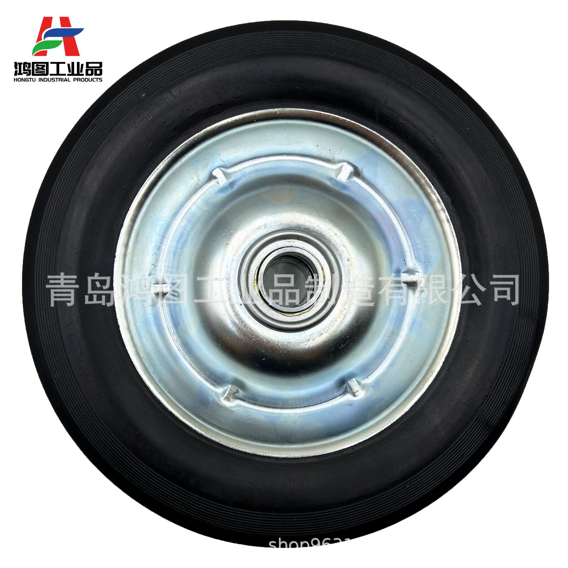 8寸8x1.75橡胶实心轮胎顺纹 (4)