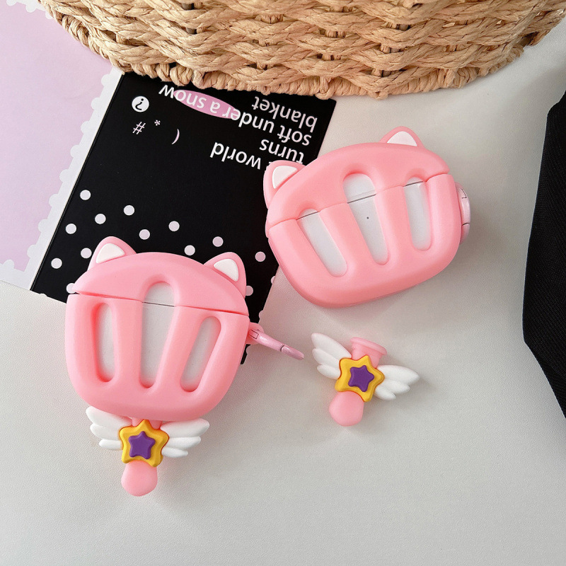 Cute beautiful girl golden shovel AirPods pro3 Apple Bluetooth earphone case 4th generation cartoon protective cover suitable for 2 Cute beautiful girl golden shovel AirPods pro3 Apple Bluetooth earphone case 4th generation cartoon protective cover suitable for 2