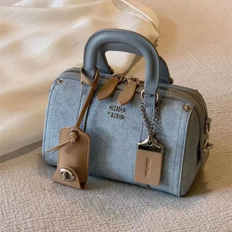 2024 New Women's Multi functional Handbag Single Shoulder Crossbody Bag Platinum Blue Sea Pillow_voghion.com