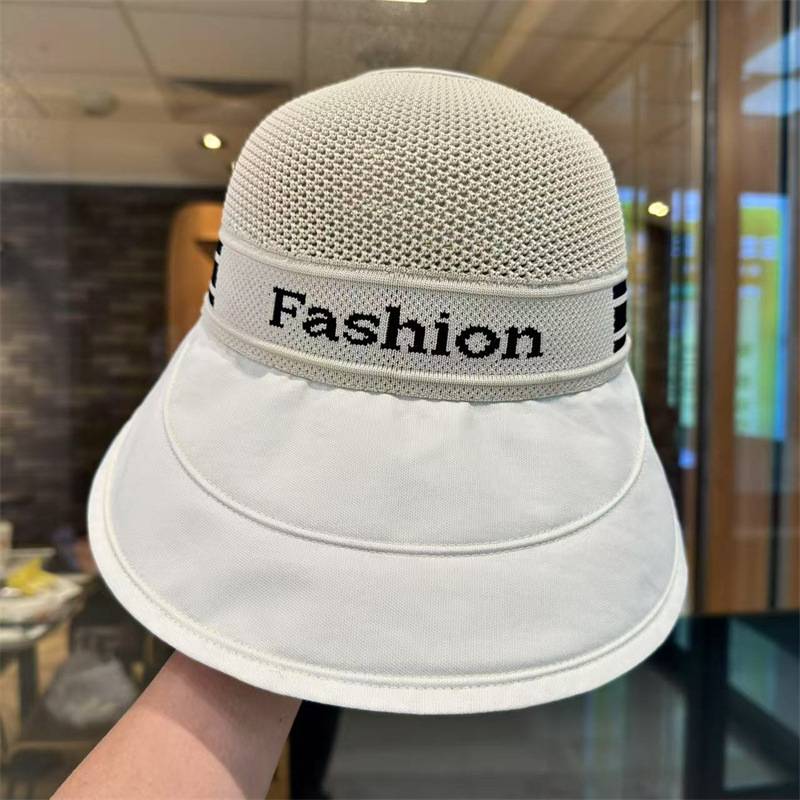 Mujeres de verano nuevo sombrero de sombrero solar alargado sombrero de sombrero solar de borde grande sombrero de verano vacío anti-UV sombrero solar plegable al aire libre