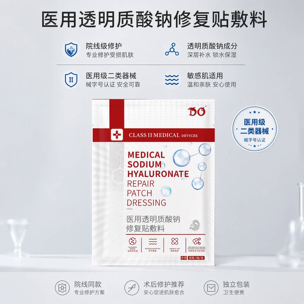 院级修护医用透明质酸钠修护敷料贴适用角质脆弱温和润泽术后贴片