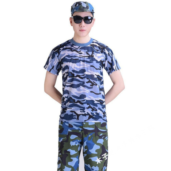Summer camouflage quick dry tactics T-shirt