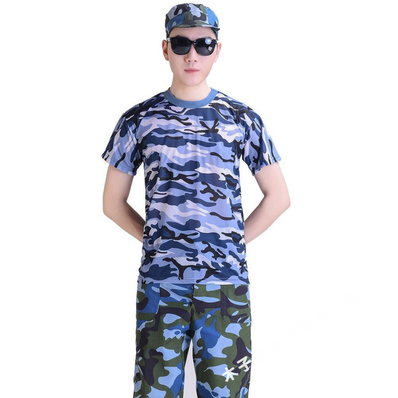 Summer camouflage quick dry tactics T-shirt