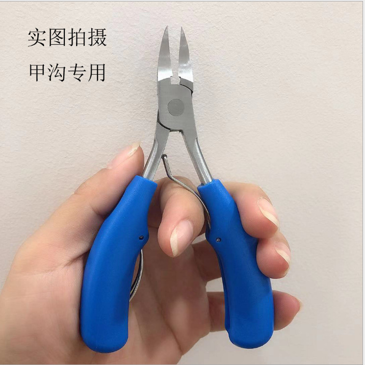 Fábrica de uñas ranura de acero inoxidable uñas tijeras traje único boca oblicua boca de águila punta uñas pedicura incrustado águila nariz alicates