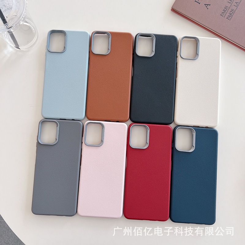 For Samsung A06 mobile phone case large hole plain leather tpu mobile phone protective case S25 autumn and winter foreign trade cross-border new For Samsung A06 mobile phone case large hole plain leather tpu mobile phone protective case S25 autumn and winter foreign trade cross-border new