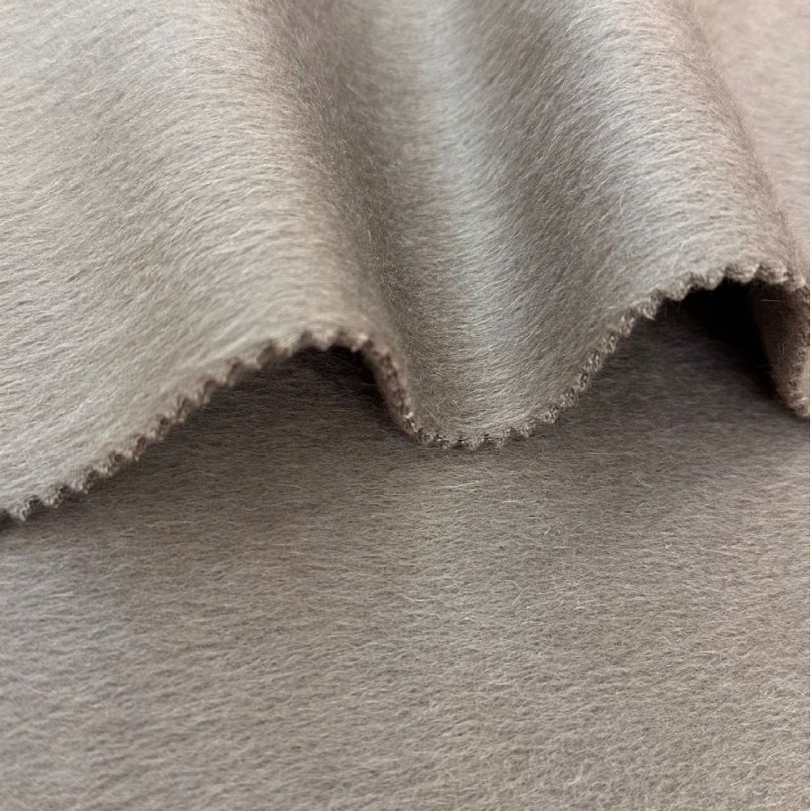 新品双面苏力羊驼绒 20%羊驼80%毛 阿尔巴卡毛呢面料  大衣呢布料