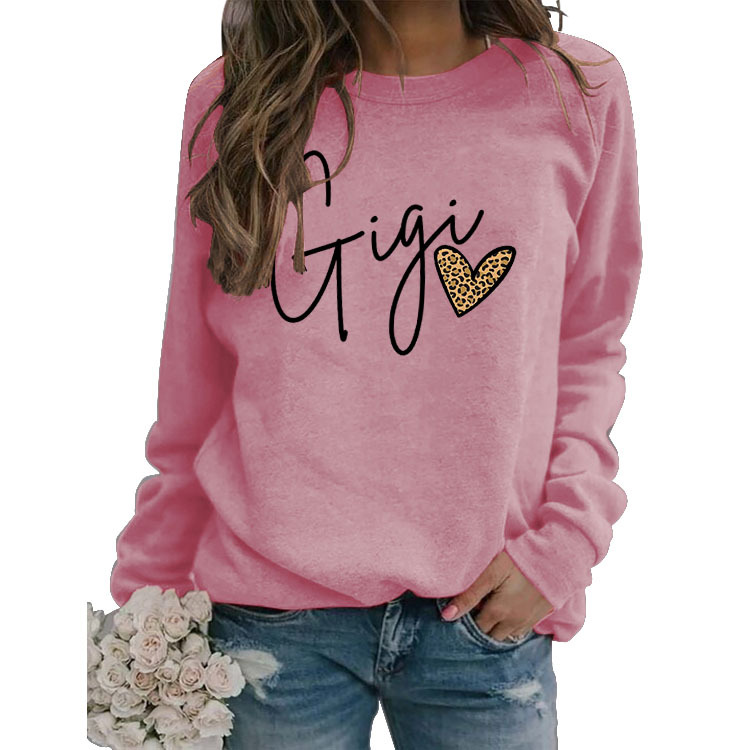 En stock cuello redondo moda europea y americana carta suéter de las mujeres eBay Amazon carta suelta impresión manga larga transfronteriza comercio exterior