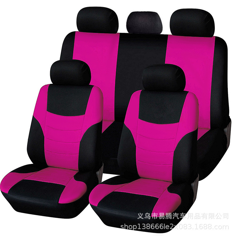 外国貿易向け新作カーシートカバー、四季通用9点セット、布製シートクッションカバー、男女兼用、伸縮性あり、売れ筋商品|undefined