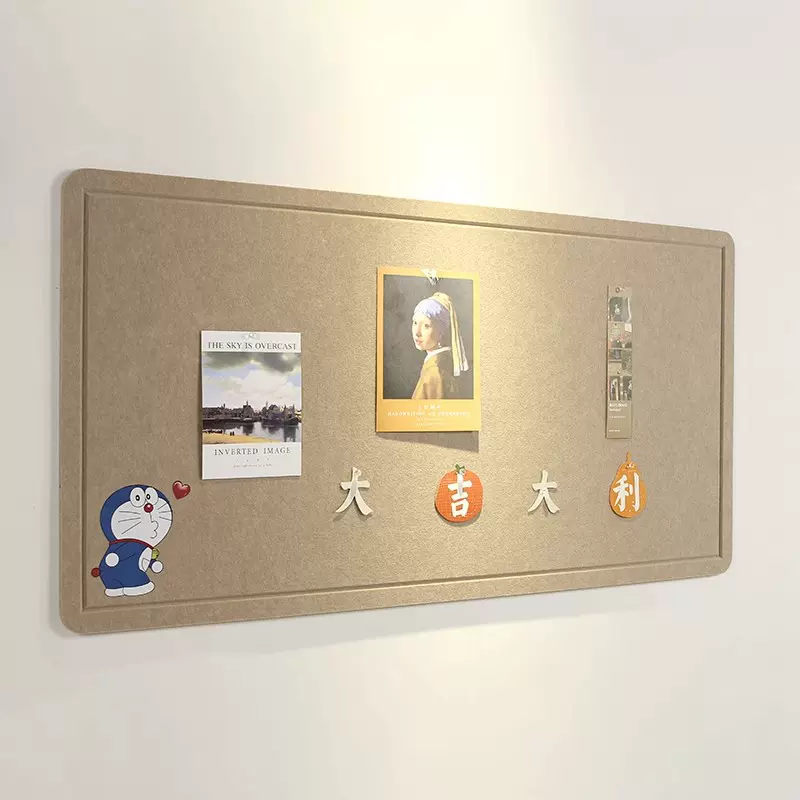 毛毡板单双面展示板可挂式照片墙毛毡背景板愿景留言板加厚水松板