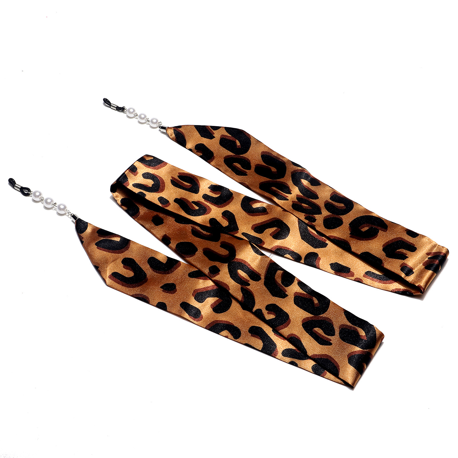 Fashion Ribbon Leopard Print Pearl Glasses Chain display picture 2