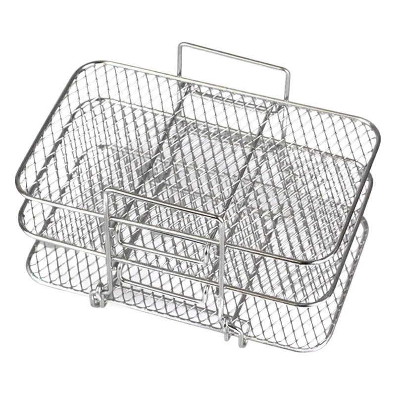 Аксессуары для фритюрниц для трансграничной электронной коммерции трехслойная стойка для приготовления на пару для гриля из нержавеющей стали Аксессуары для фритюрниц