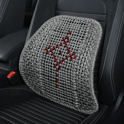 Car waist support summer hand-woven ice Waist support - bold-chinese-knot-gray