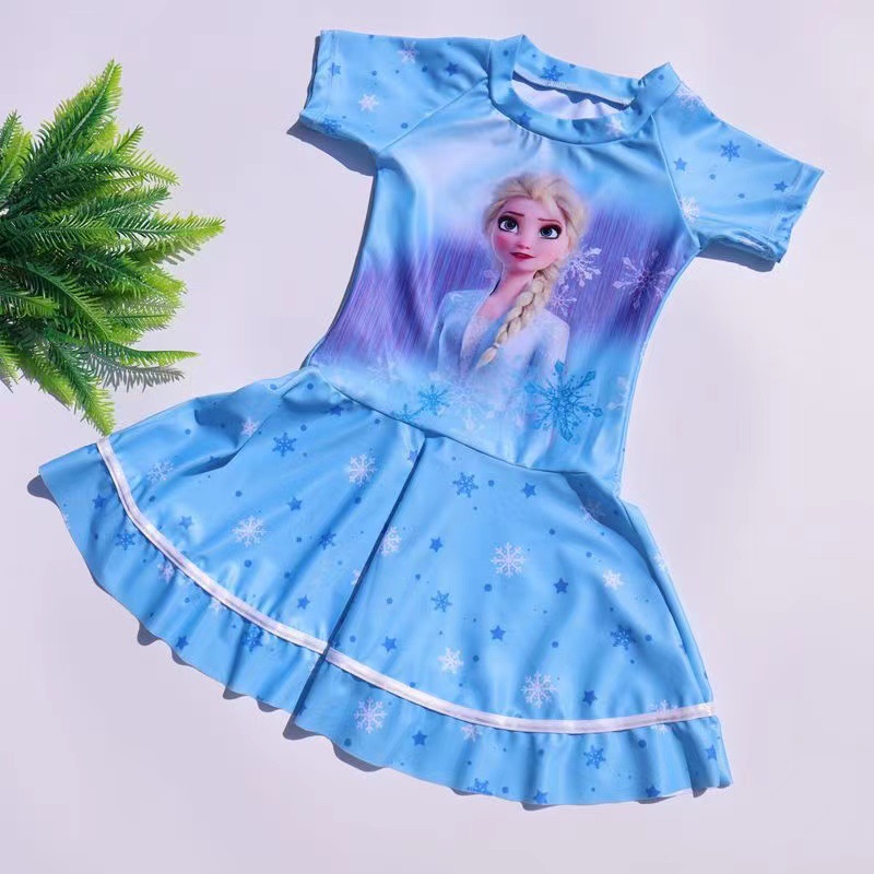 8045-Q2 children's swimsuit girls' big children's one-piece cartoon hot spring swimsuit little children's Princess swimsuit delivery