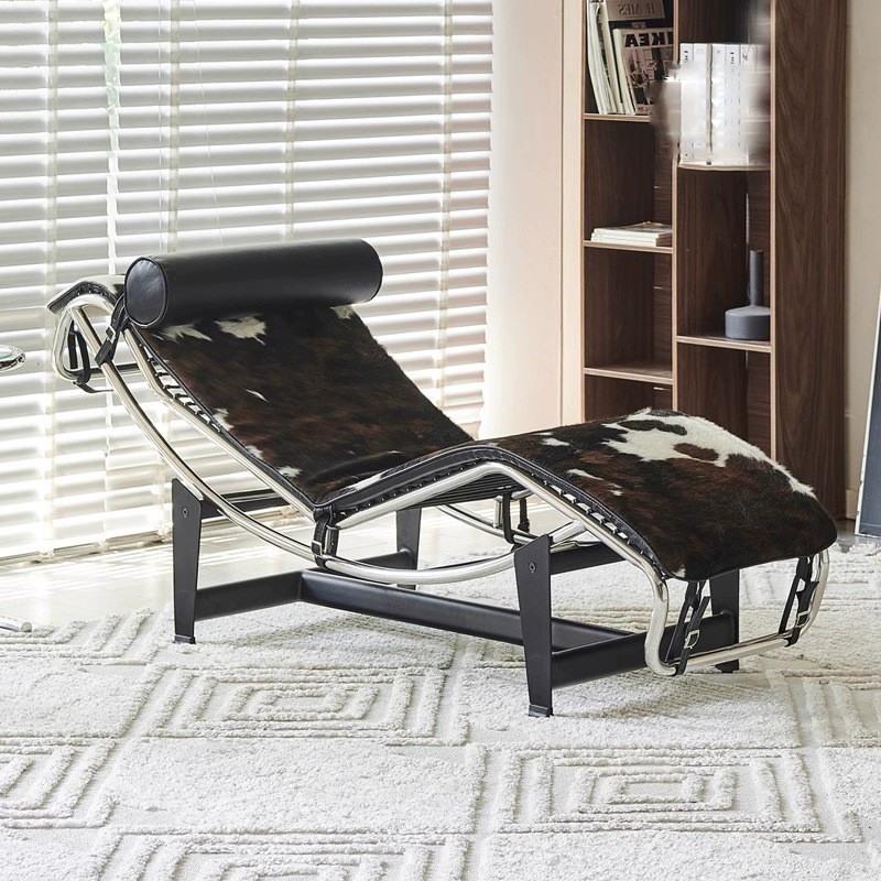 Corbusier diseñador LC4 sillón de acero inoxidable silla casera balcón sillón de oficina silla de almuerzo
