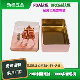 工厂定制食品级长方形粮果盒 巧克力金属包装铁罐喜糖盒