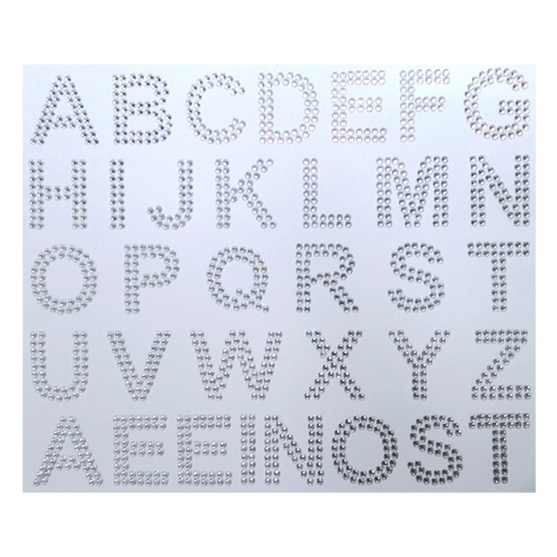 New large letter Diamond stickers 4cm Diamond English stickers text stickers digital rhinestone stickers