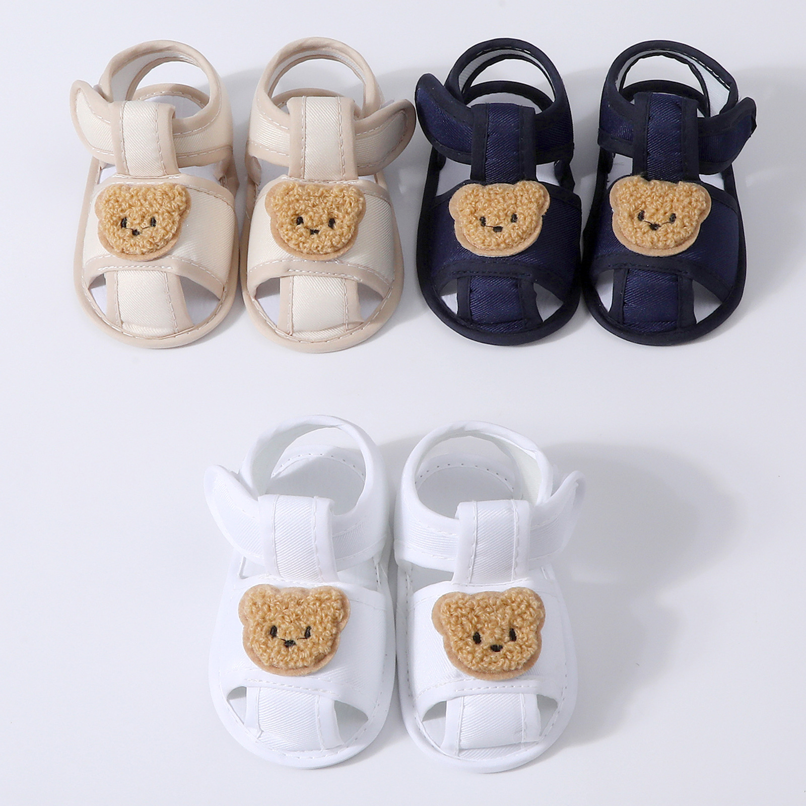 Baby sandals cartoon cool shoes newborn toddler shoes soft bottom bear non-slip summer new TEMU 0-12M