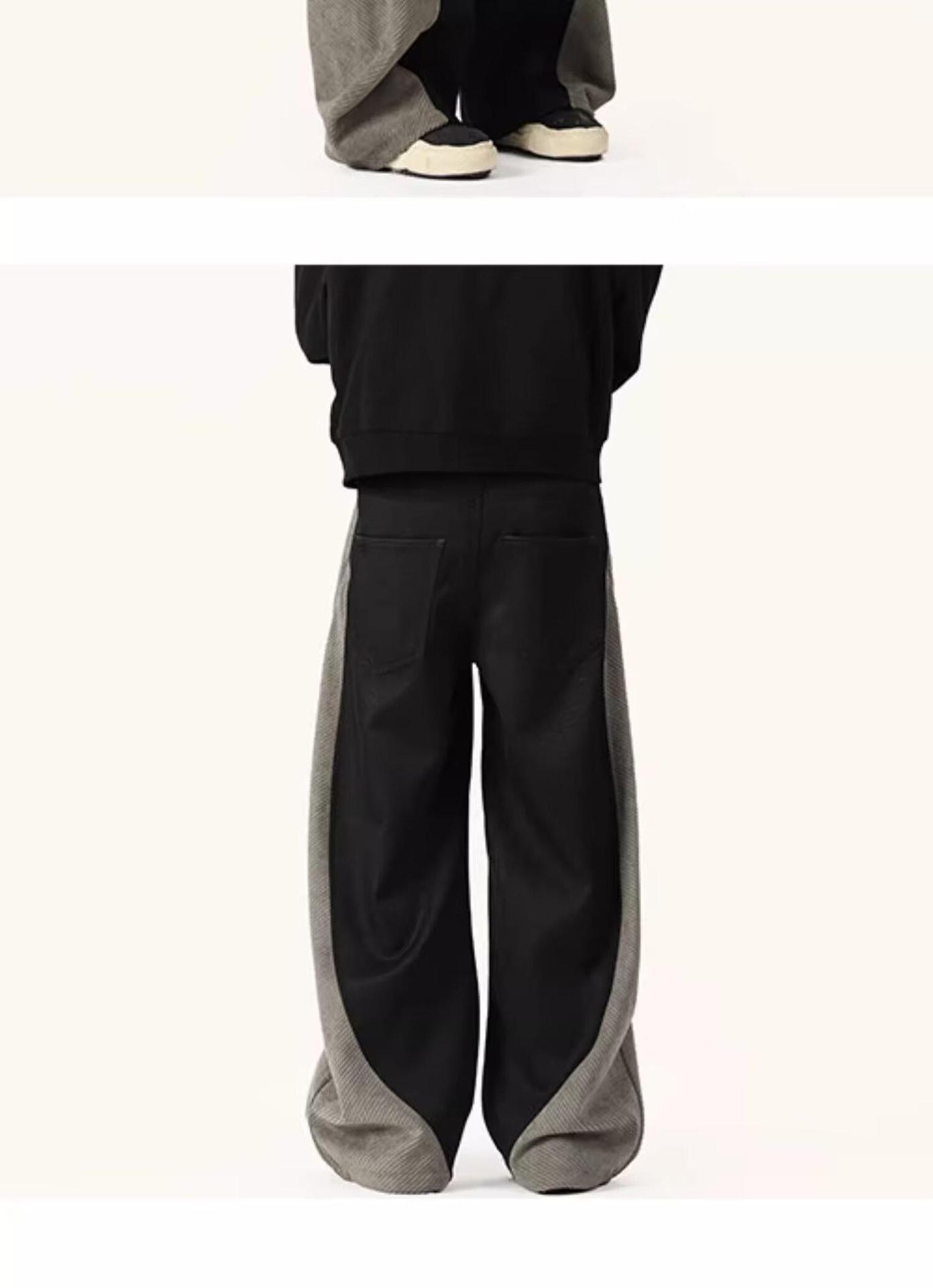 Black Jeans Men 2025 New Spring Autumn Trendy Loose Straight American Style High Street Casual Long Pants_viptrois.com