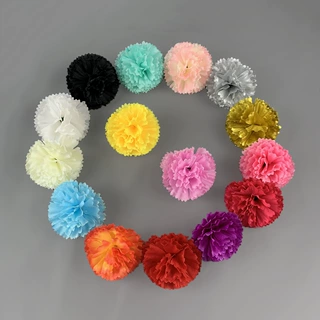 仿真小号康乃馨花头 6cm万寿菊花朵diy配件假花头花花环材料批发