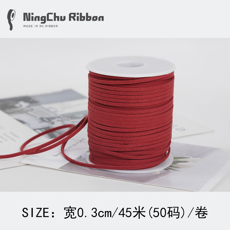 Coreano terciopelo deerskin cuerda floral terciopelo cinta ramo fresco cinta DIY regalo vaca cadena regalo decoración de la torta