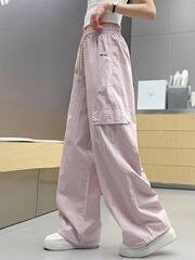 女の子の防蚊パンツ夏子供の速乾性カジュアルパンツ夏服 2025 新しい中型および大型子供用アイスシルクロングパンツ