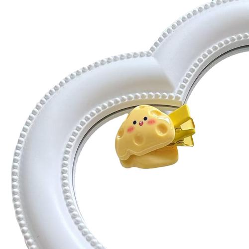 Cute and sweet girl side bangs hair clip spring new cartoon smiley cheese hair clip Japanese style