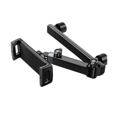 Headrest Car Tablet Holder, Car phone holder - two-section-folding-stand-black