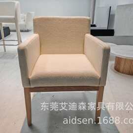 北欧轻奢软包餐椅现代简约实木椅腿餐厅咖啡厅奶茶店商用椅子批发