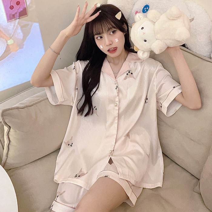 [하이 퀄리티 아이스 실크] 화이트 메소드 버킷 반팔 반바지