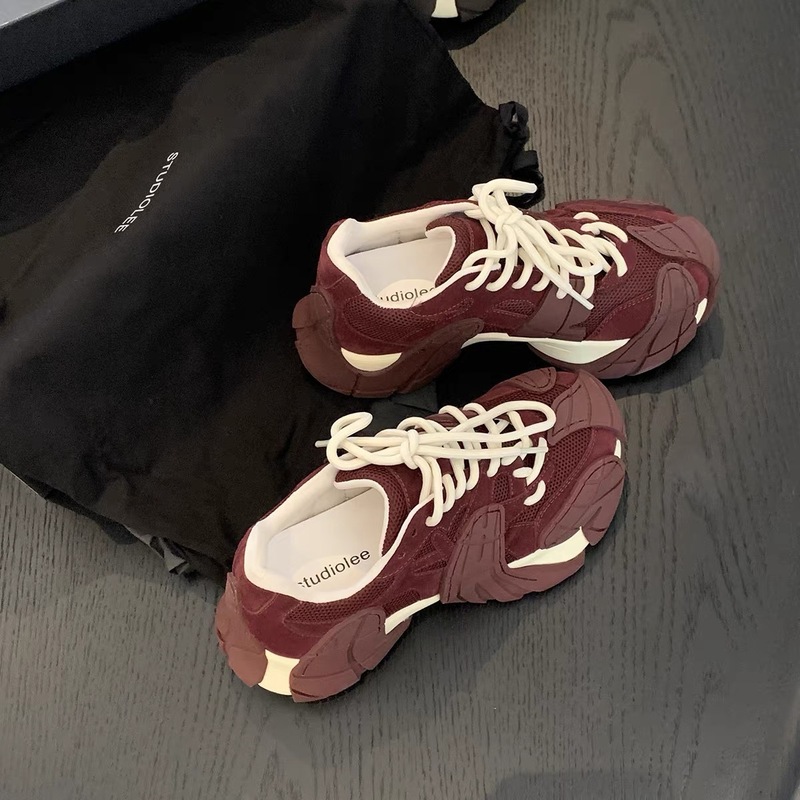 Cowhide Version ~ Invisible Height Increase of 6cm, Popular Octopus Daddy Shoes, Thick-Soled Versatile Casual Sports Shoes for Women