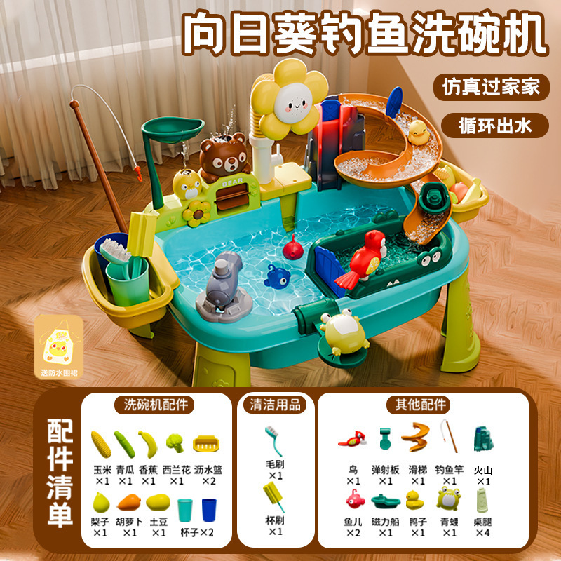 子供用食器洗い機のおもちゃ水循環電気ウォーターパークベビープレイハウスキッチン女の子の誕生日プレゼント|undefined