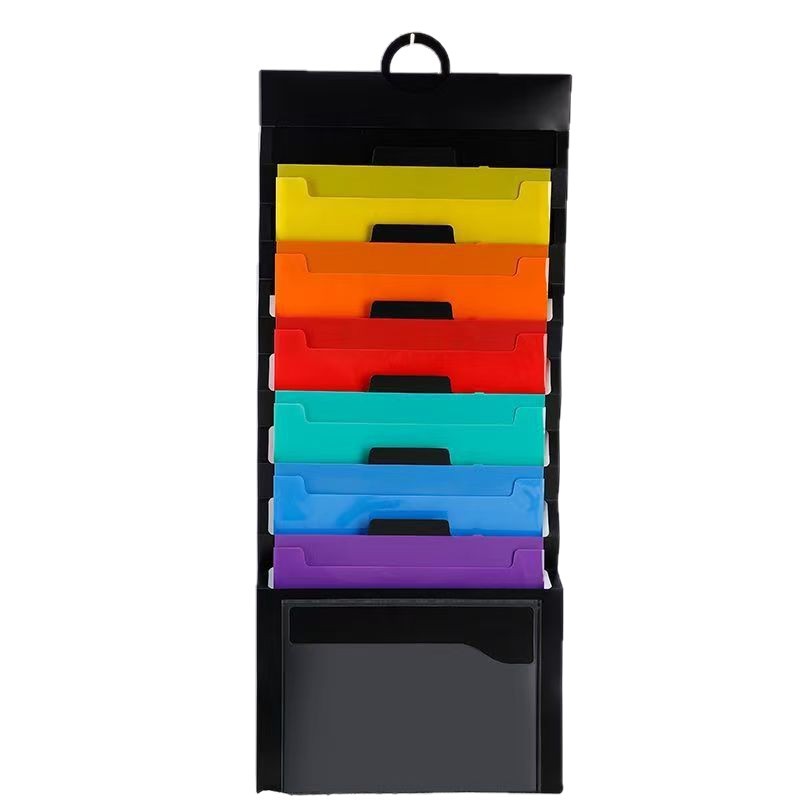 Bolsa de organo colgante multifuncional para estudiantes A4 carpeta 6 cuadrícula de archivos bolsa de almacenamiento