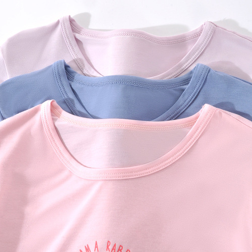 Children's spring and summer home clothes set, baby pajamas set, older children's summer modal body-conditioning air-conditioning suit